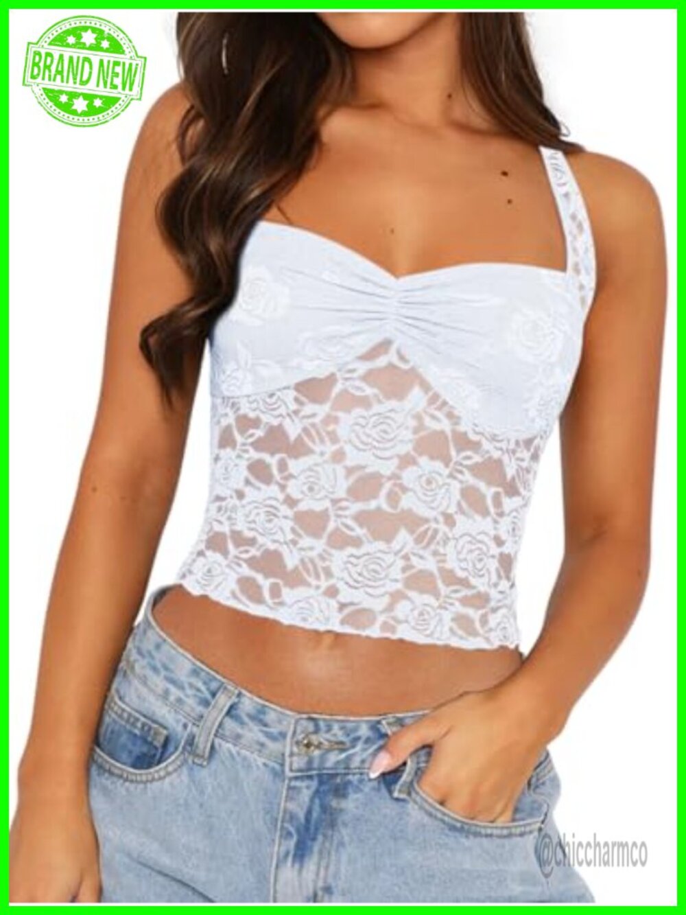 Halter Lace Crop Tank Top Y2K Sleeveless Backless Summer